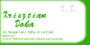 krisztian doka business card